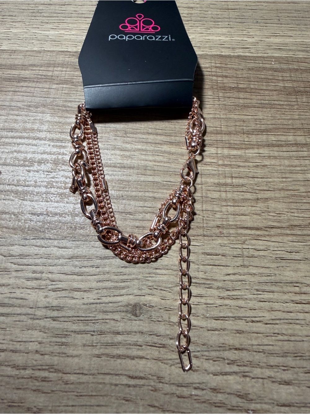 paparazzi Rose Gold Multi-Chain Bracelet